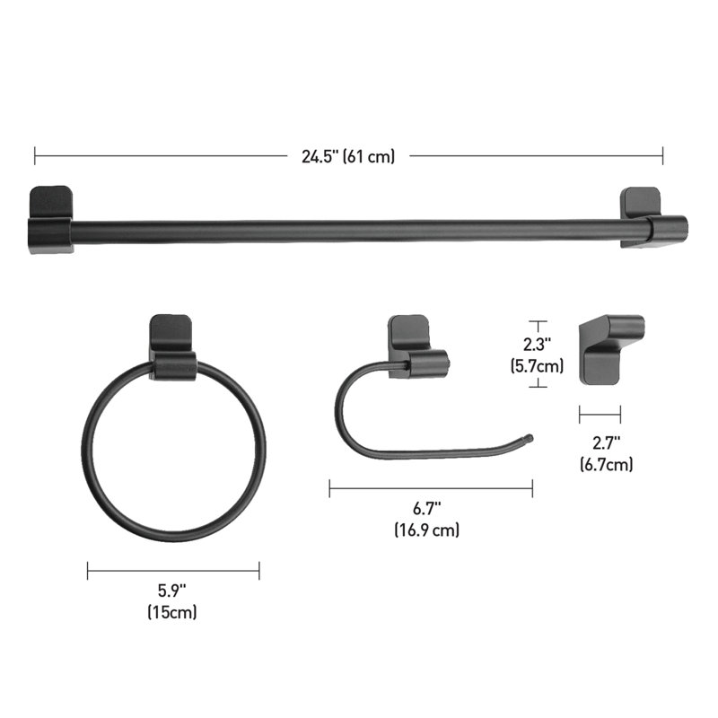 Globe Electric Company Positano 4 Piece Bathroom Hardware Set